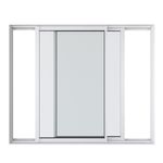 Janela de Correr 2 Folhas sem Grade Alumínio Branco 100x150cm