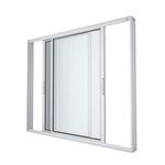 Janela de Correr 2 Folhas sem Grade Alumínio Branco 100x150cm