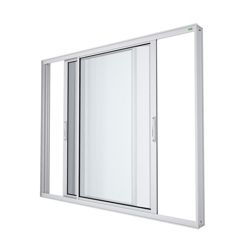 Janela de Correr 2 Folhas sem Grade Alumínio Branco 100x150cm