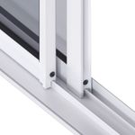 Janela de Correr 2 Folhas sem Grade Alumínio Branco 100x150cm