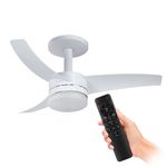 Ventilador de Teto Ultimate Branco 2 Lâmpadas Controle Remoto Bivolt