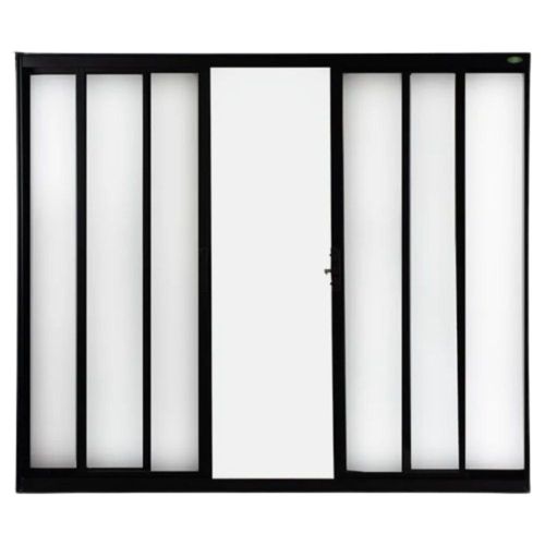 Janela de Correr 4 Folhas sem Grade Alumínio Preto 100x200cm
