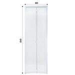 Porta Camarão Lambril Alumínio Branco Esquerdo 210x80cm