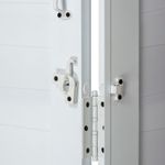 Porta Camarão Lambril Alumínio Branco Esquerdo 210x80cm