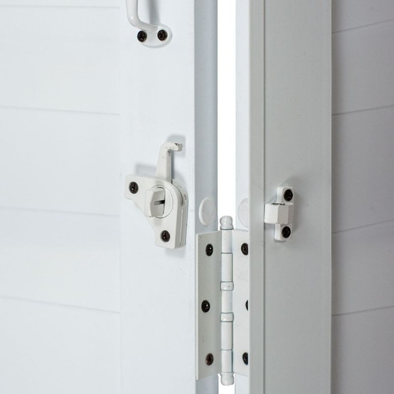 Porta Camarão Lambril Alumínio Branco Esquerdo 210x80cm