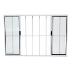 Janela de Correr 4 Folhas com Grade Alumínio Branco 100x120cm