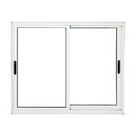 Janela de Correr 2 Folhas sem Grade Alumínio Branco 100x120cm