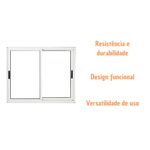 Janela de Correr 2 Folhas sem Grade Alumínio Branco 100x120cm