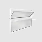 Janela Basculante Vidro Boreal Alumínio Branco 40x60cm