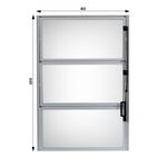 Janela Basculante Vidro Boreal Alumínio Branco 80x100cm