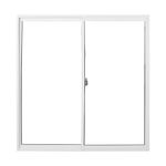 Janela 2 Folhas Vidro Liso Alumínio Branco 120x120cm