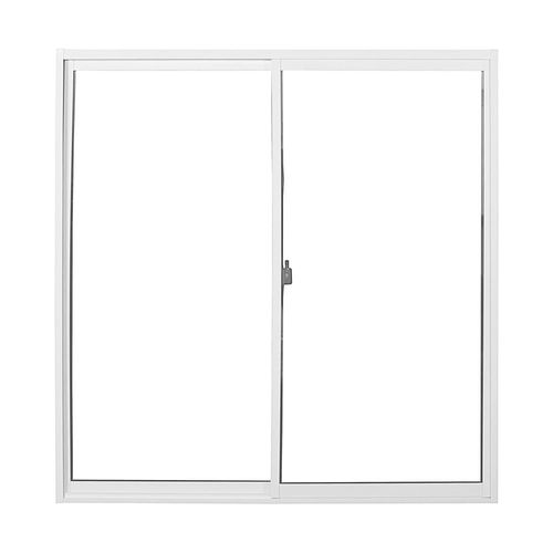 Janela 2 Folhas Vidro Liso Alumínio Branco 120x120cm