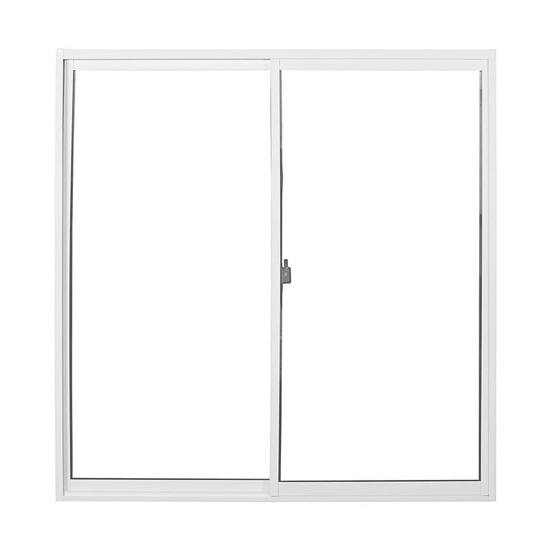 Janela 2 Folhas Vidro Liso Alumínio Branco 120x120cm