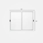 Janela de Correr 2 Folhas sem Grade Alumínio Branco 100x100cm