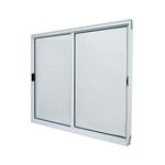 Janela de Correr 2 Folhas sem Grade Alumínio Branco 100x100cm