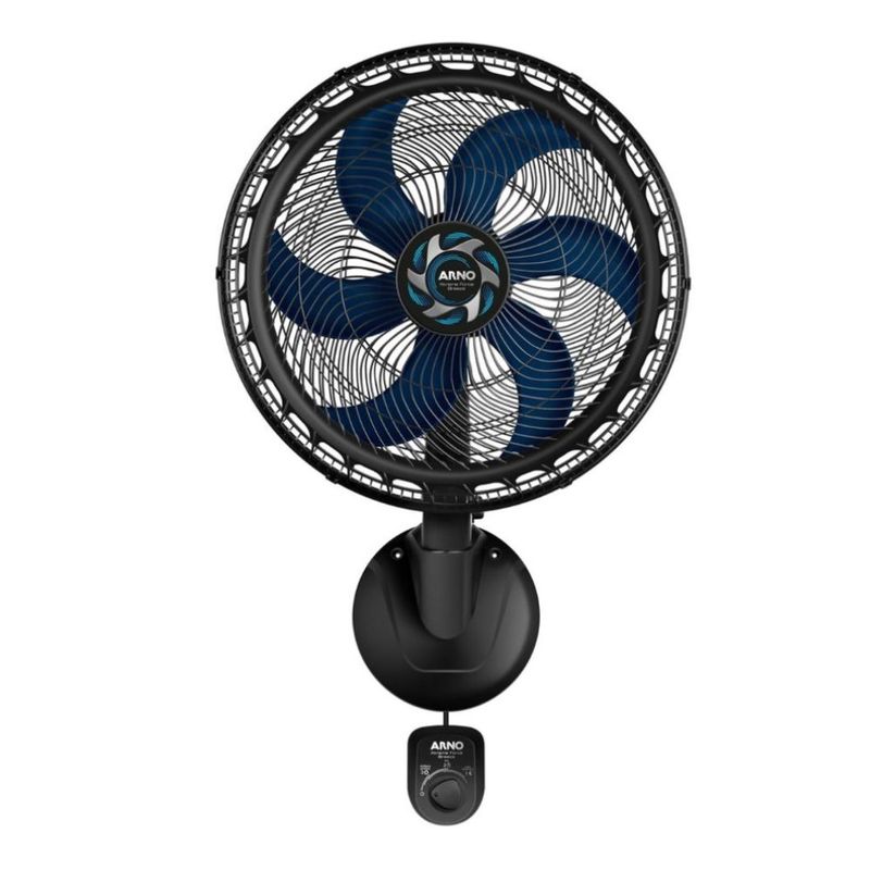Ventilador de Parede XT Force Breeze Preto com 6 Pás 50cm 126W 127V