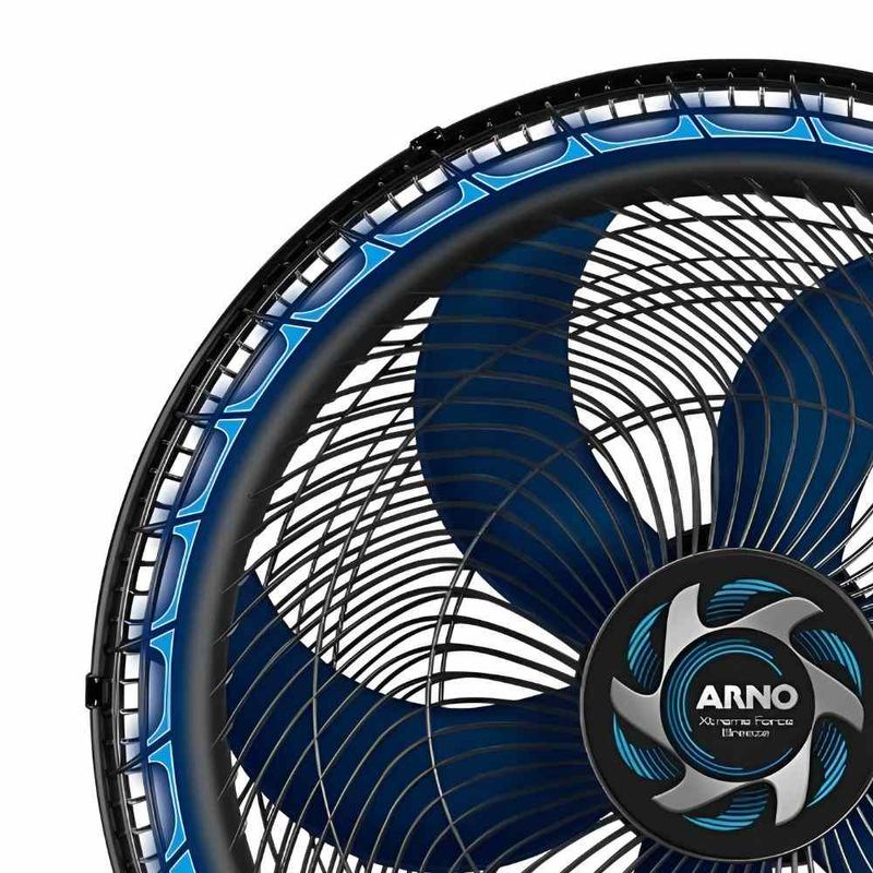 Ventilador de Parede XT Force Breeze Preto com 6 Pás 50cm 126W 127V