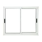 Janela de Correr 2 Folhas sem Grade Alumínio Branco 100x150cm