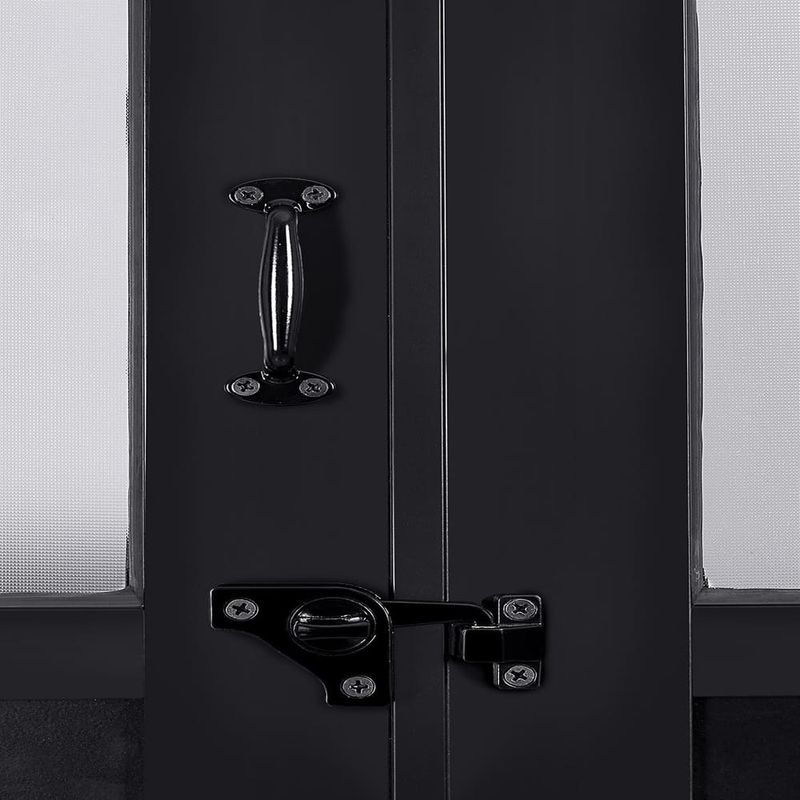 Porta Camarão Lambril Vidro Boreal Alumínio Preto Direito 210x80cm