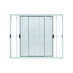 Janela de Correr 2 Folhas com Grade Alumínio Branco 80x80cm