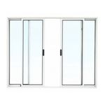 Janela de Correr 4 Folhas sem Grade Alumínio Branco 100x150cm