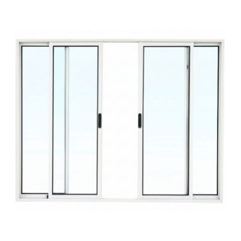 Janela de Correr 4 Folhas sem Grade Alumínio Branco 100x150cm