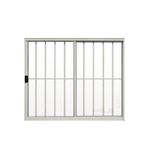 Janela de Correr 2 folhas com Grade Alumínio Branco 120x150cm