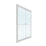 Janela de Correr 2 Folhas com Grade Alumínio Brilhante 100x100cm