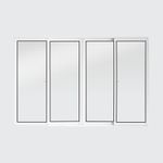 Janela de Correr 4 Folhas sem Grade Alumínio Branco 100x150cm