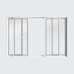 Janela de Correr 4 Folhas sem Grade Alumínio Branco 100x150cm