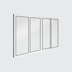 Janela de Correr 4 Folhas sem Grade Alumínio Branco 100x150cm