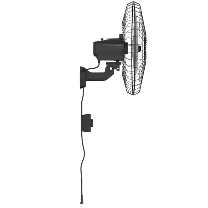 Ventilador de Parede Steel Preto com 6 Pás 50cm 200W Bivolt