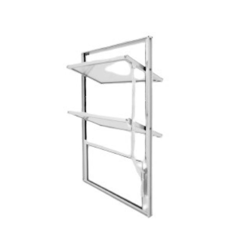 Janela Basculante Vidro Boreal Alumínio Brilhante 60x40cm