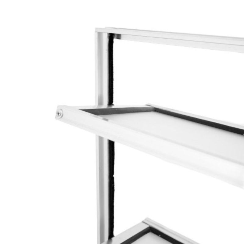 Janela Basculante Vidro Boreal Alumínio Brilhante 60x40cm