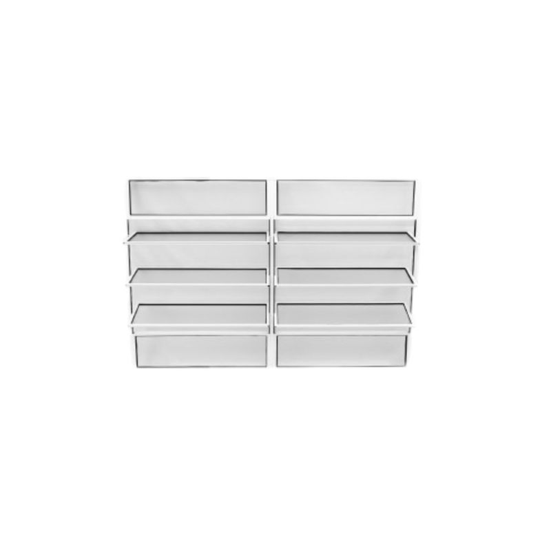 Janela Basculante 2 Seções Vidro Boreal Alumínio Branco 100x150cm