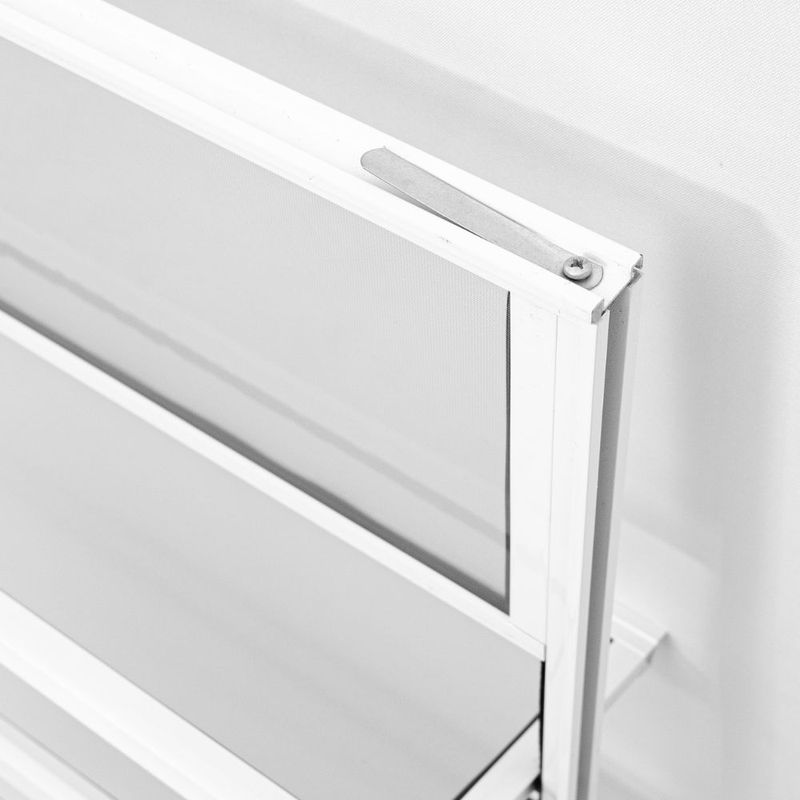 Janela Basculante 2 Seções Vidro Boreal Alumínio Branco 100x150cm