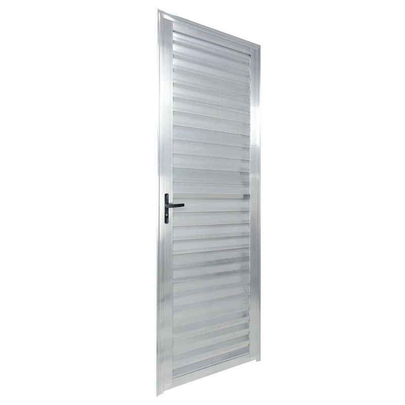 Porta Palheta Alumínio Brilhante com Ventilação Direito 210x90cm