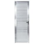 Porta Palheta Alumínio Brilhante com Ventilação Direito 210x90cm