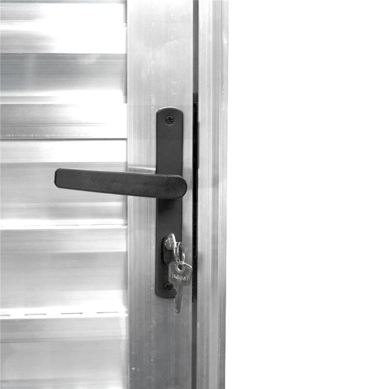 Porta Palheta Alumínio Brilhante com Ventilação Direito 210x90cm