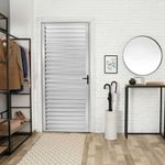 Porta Palheta Alumínio Brilhante com Ventilação Direito 210x90cm