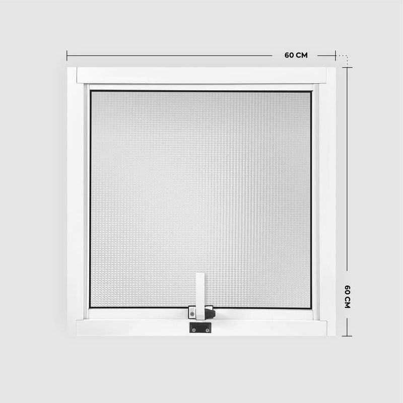 Maxim-ar Vidro Boreal sem Grade Alumínio Branco 60x60cm