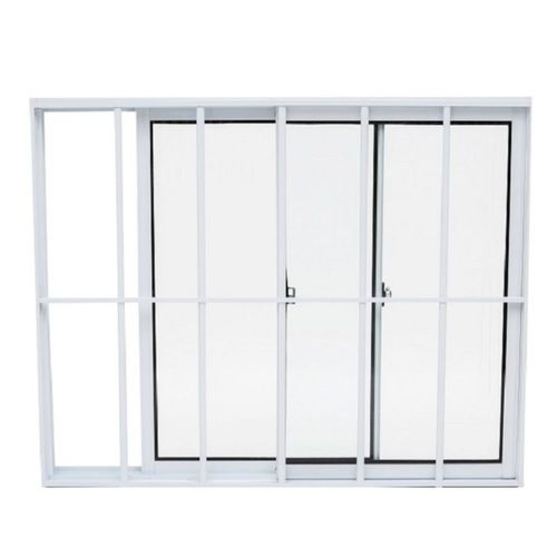 Janela de Correr 2 Folhas com Grade Alumínio Branco 100x150cm