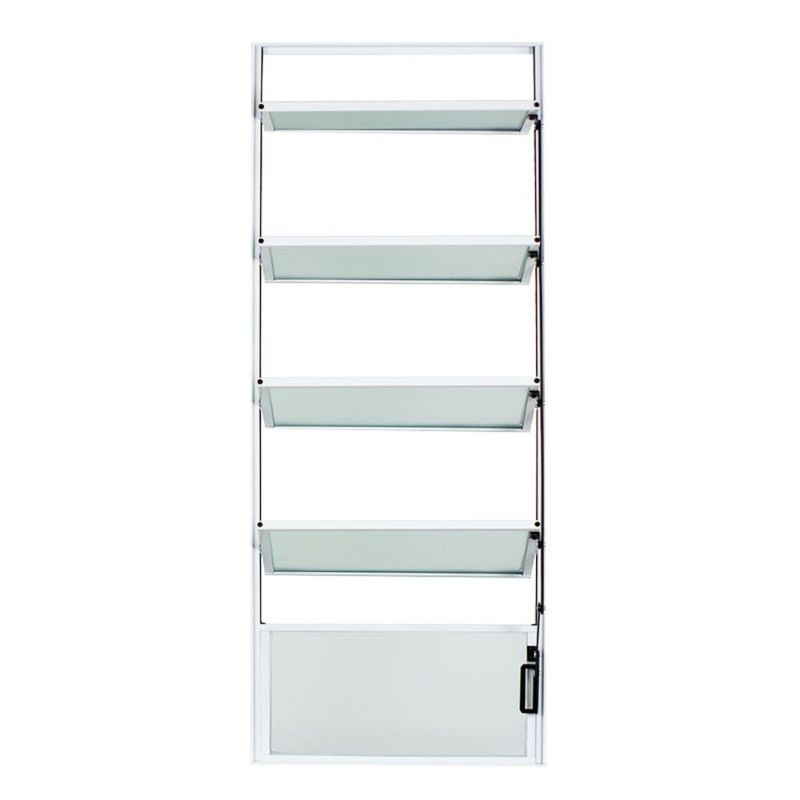 Janela Basculante Vidro Boreal Alumínio Branco 100x40cm