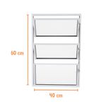 Janela Basculante Vidro Boreal Alumínio Branco 60x40cm