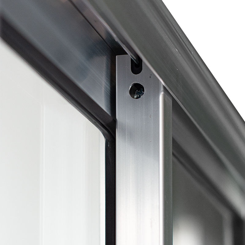 Janela de Correr 2 Folhas sem Grade Alumínio Brilhante 80x80cm