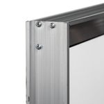 Janela de Correr 2 Folhas sem Grade Alumínio Brilhante 80x80cm