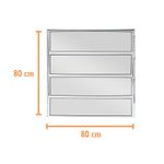 Janela Basculante Vidro Boreal Alumínio Branco 80x80cm