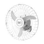 Ventilador de Parede C1 Branco com 3 Pás 50cm 140W Bivolt