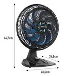 Ventilador de Mesa X-Treme 9 Preto com 9 Pás 40cm 127V