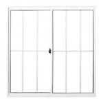 Janela de Correr 2 folhas com Grade Alumínio Branco 100x120cm